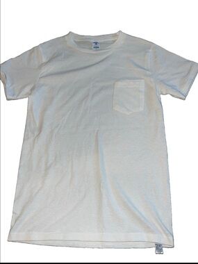 New Men's Velva Sheen  White Pocket T-Shirts size small